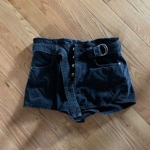NWT H&M black high waisted shorts